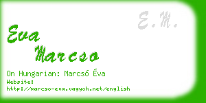 eva marcso business card